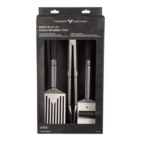 Vermont Castings Stainless Steel BBQ Grill Tool Set, 3-pc