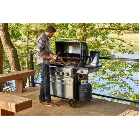 Vermont Castings Vanguard™ XE 4-Burner Premium Stainless Steel Convertible Gas BBQ Grill with Infrared Side-Burner