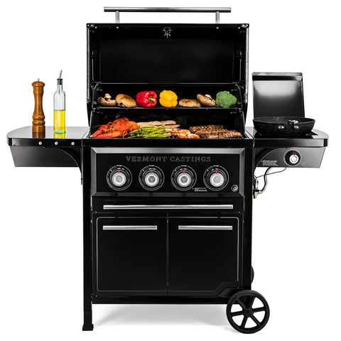 Vermont Castings Vanguard™ 4-Burner with Side Burner Convertible Gas BBQ Grill