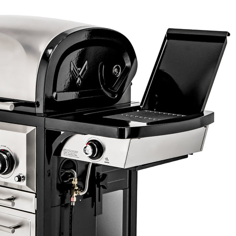 Vermont Castings Vanguard™ XE 4-Burner Premium Stainless Steel Convertible Gas BBQ Grill with Infrared Side-Burner