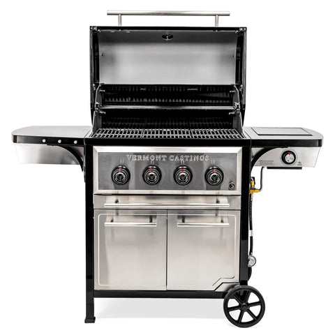 Vermont Castings Vanguard™ XE 4-Burner Premium Stainless Steel Convertible Gas BBQ Grill with Infrared Side-Burner