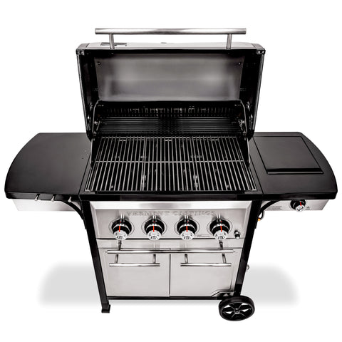 Vermont Castings Vanguard™ XE 4-Burner Premium Stainless Steel Convertible Gas BBQ Grill with Infrared Side-Burner