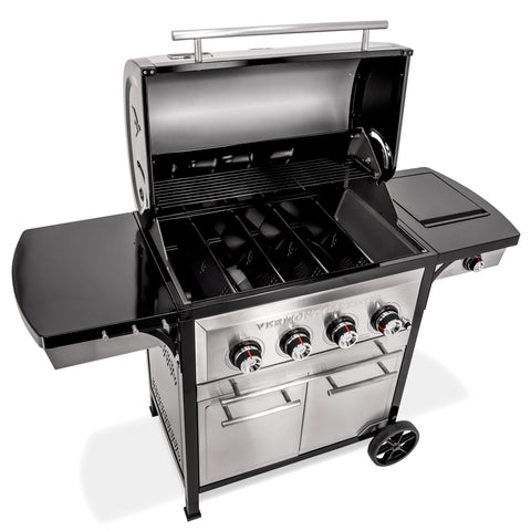 Vermont Castings Vanguard™ XE 4-Burner Premium Stainless Steel Convertible Gas BBQ Grill with Infrared Side-Burner